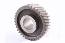 Idle gear in crankcase for supercharger