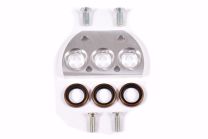 Cover plate for selector shafts with lip seal kit