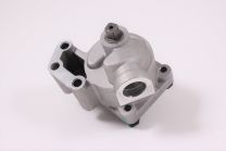 Oil pump with doweled mounting holes